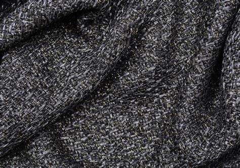 Wool Fabric, Chic Variegated Charcoal Grey and Metallic Gold 